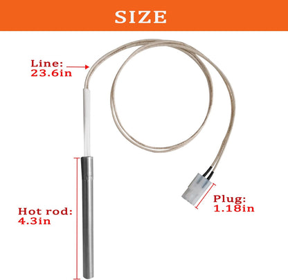 2 Pack Replacement for Pit Boss Hot Rod Ignitor Kit, Hot Igniter Kits Compatible with Pitboss& Camp Chef Pellet Grill, Comes with 2Pc Fuses