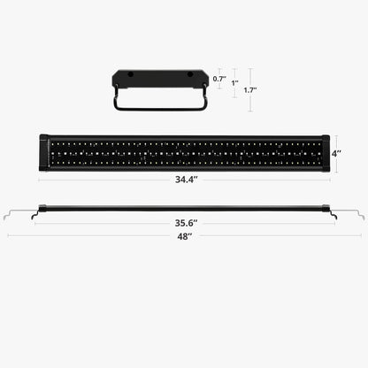 NICREW 36W Saltwater Aquarium Light, Marine LED Reef Light for Corals, Programmable Timer Controller, 36 to 48-Inch