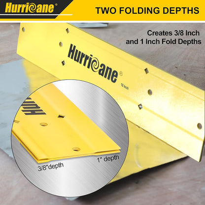 HURRICANE 18 Inch Folding Tool, Sheet Metal Bending Tool for HVAC, Bending and Forming Metal