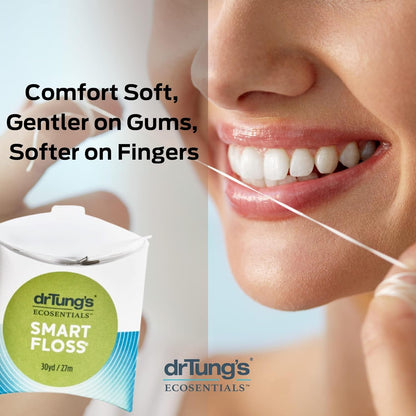 Dr. Tung'S Smart Floss, 30 Yds, Natural Cardamom Flavor 1 Ea Colors May Vary (Pack of 10)