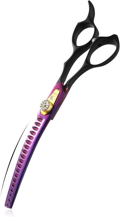 Down -Curved Chunker Shear Pet Grooming Thinning Shear Hair Cutting Scissor for Hair Trimming Japanese Steel Balde Scissor for Dogs and Cats Thinning Rate35%-45%