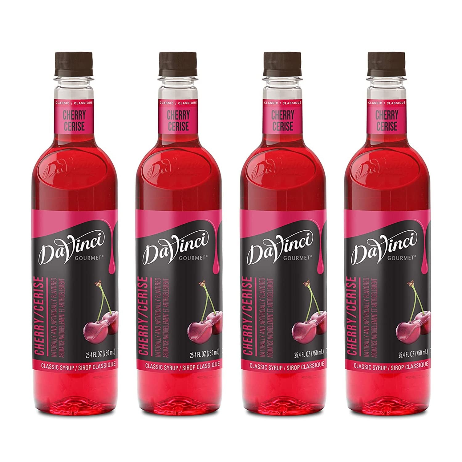 Davinci Gourmet Classic Cherry Syrup, 25.4 Fluid Ounce (Pack of 4)