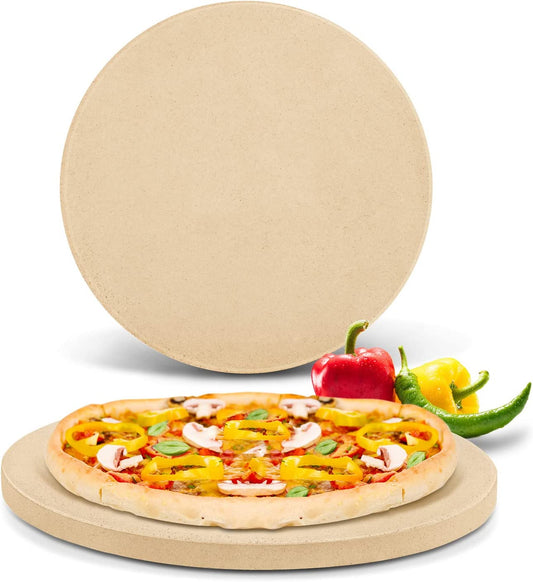 GGC Small Pizza Stone for Ovens and Grills, 10 Inch round Baking Stone for Bread, Thermal Shock Resistant for Cooking Stone, Making Pizza Bread Cookie and More