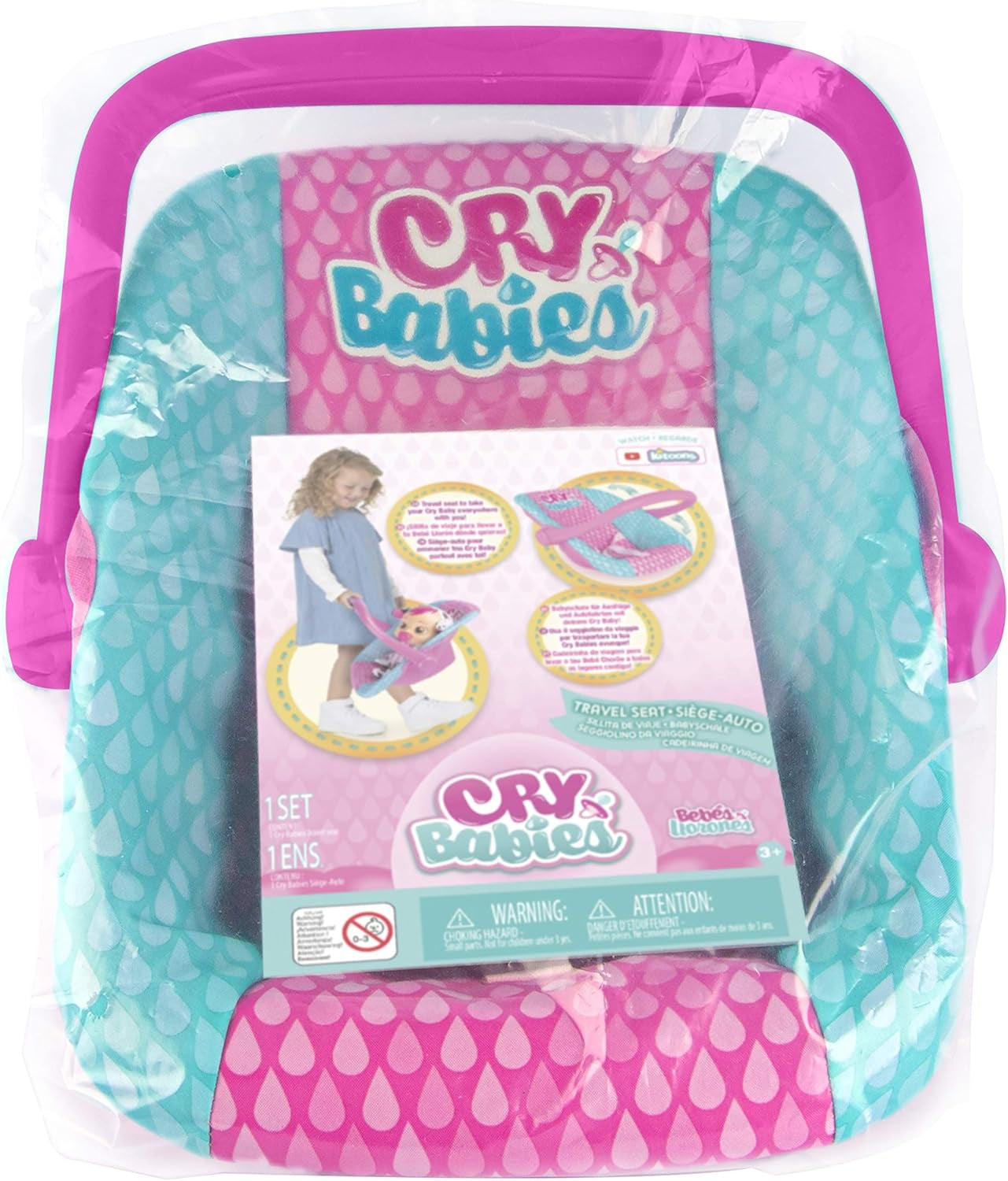 Cry Babies Baby Doll Travel Seat Accessory (Doll Sold Separately)