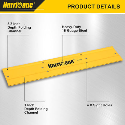 HURRICANE 18 Inch Folding Tool, Sheet Metal Bending Tool for HVAC, Bending and Forming Metal