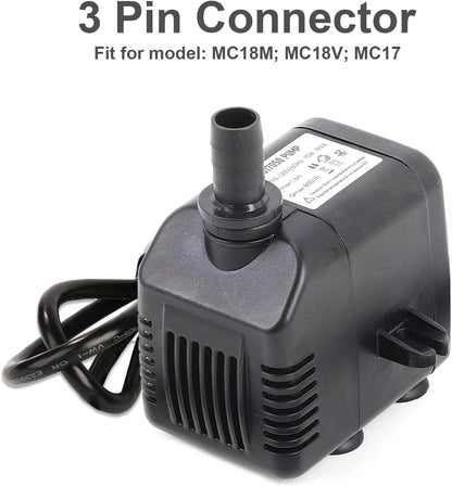 6017050 Evaporative Cooler Pump, Pump with 3 Pin Connector, Replacement Pump for Use with Models: MC18M, MC18V, MC17