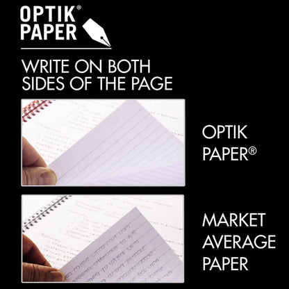 Black N' Red Notebooks, Business Journals, 3 Pack, 11-3/4" X 8-1/4", 96 Sheets, Ruled, Optik Paper, Hardcover, Casebound, Black (400123487)